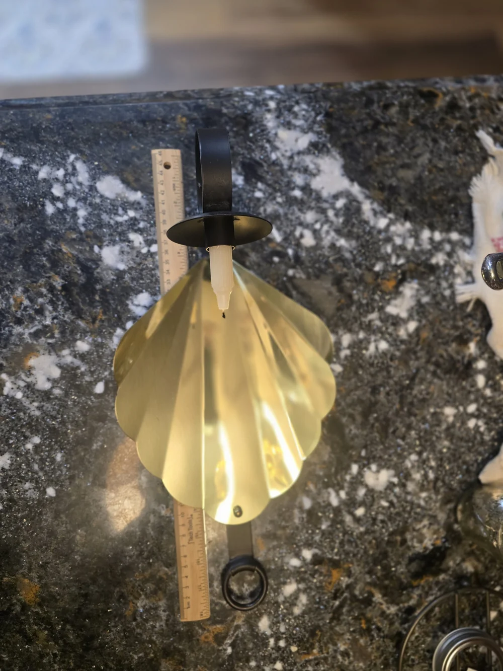 Brass Shell Wall Sconce Candle Holder - Gold